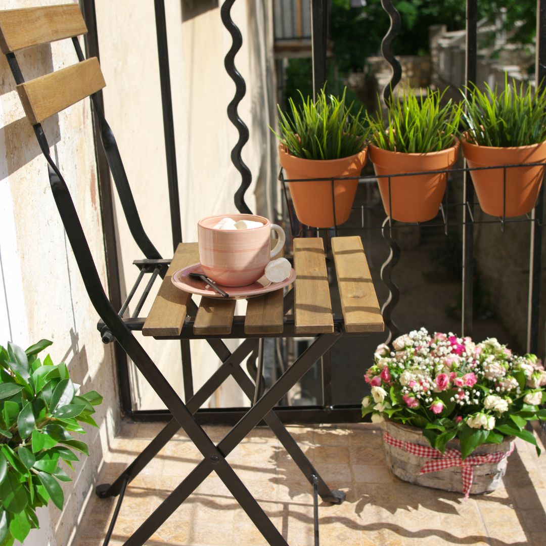 Plants on balcony