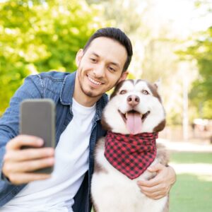 man with dog