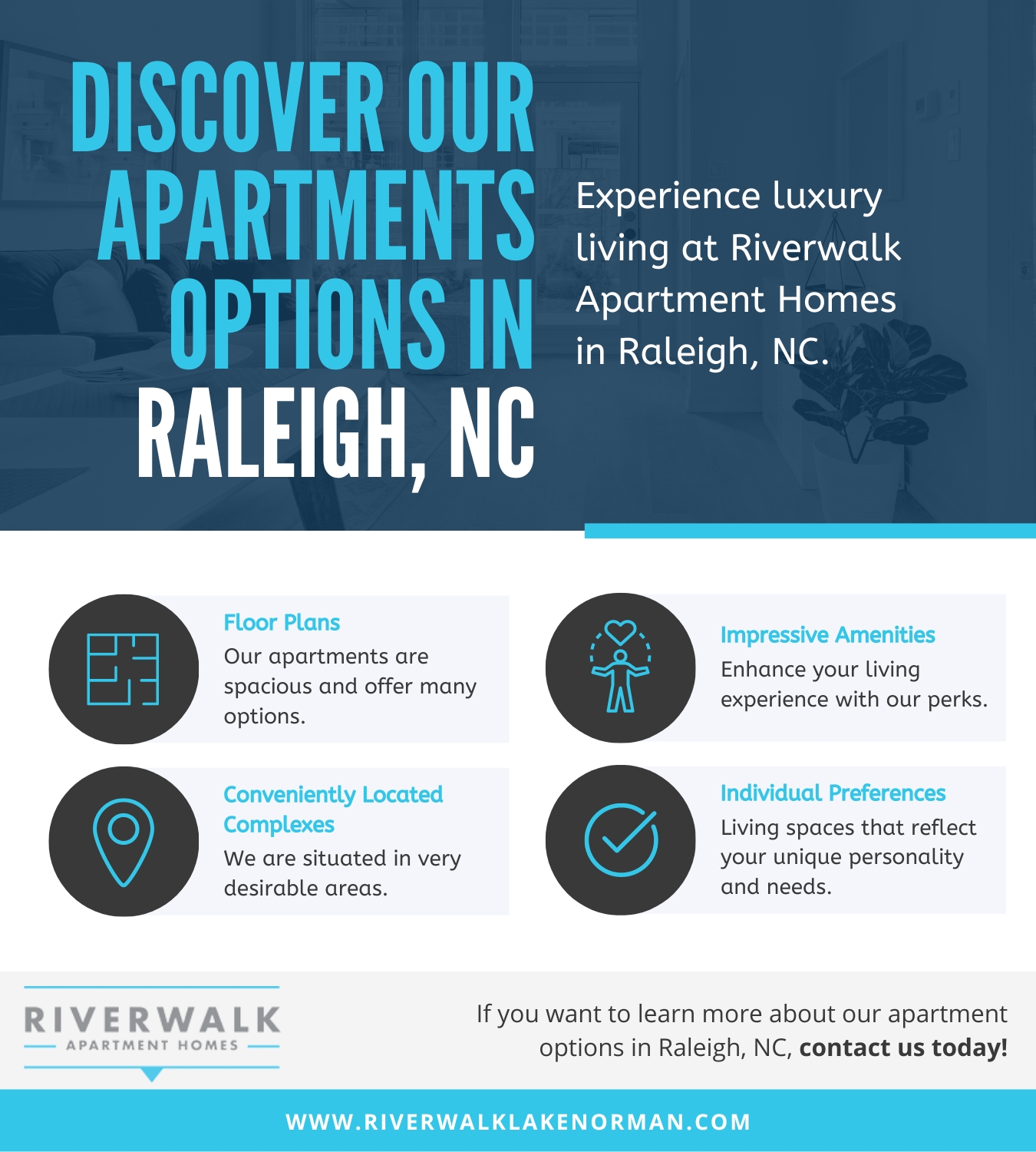 Discover Our Apartments Options In Raleigh, NC Infographic