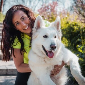 Woman with dog