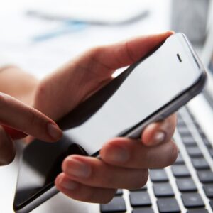 person on phone