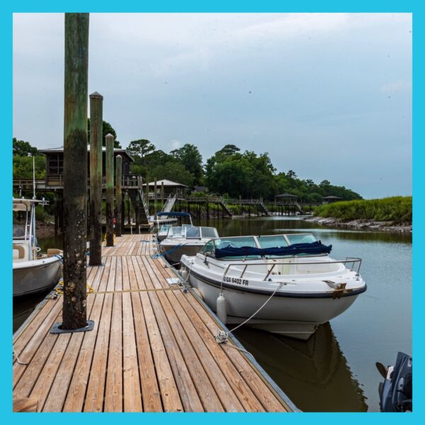 Boat and dock.