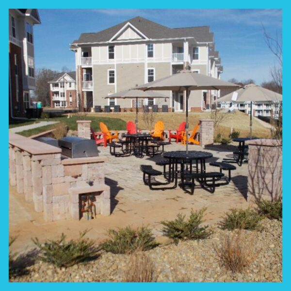 Riverwalk Apartment Homes patio.