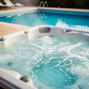 A relaxing hot tub at the resort-style pool.